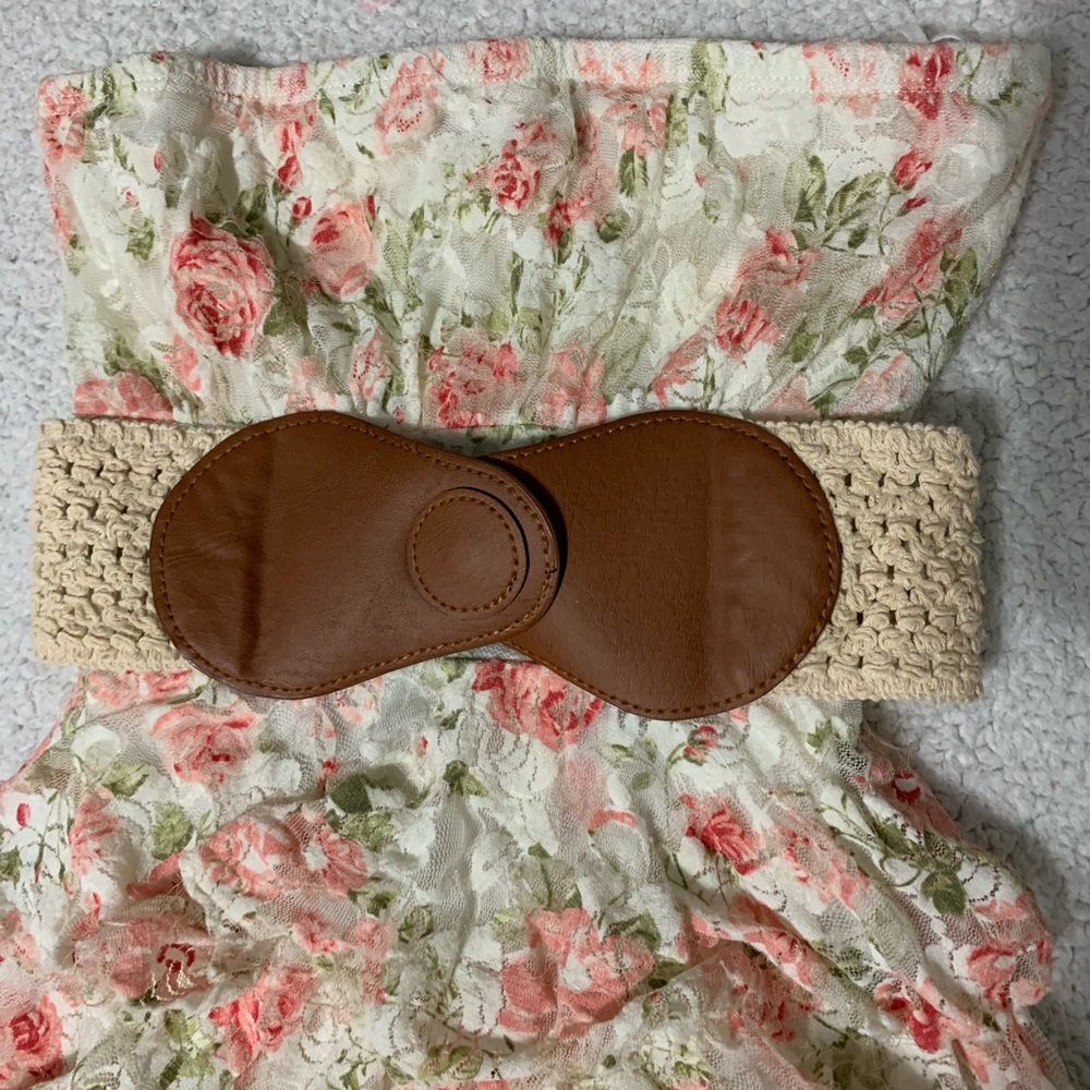 STRAPLESS FLORAL TANK - Picture 2 of 3